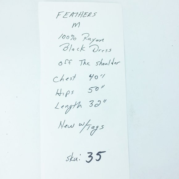 Bohemian FEATHERS  Mini Dress Size M Black -  Off The Shoulder Flower Embroidery - Picture 6 of 6